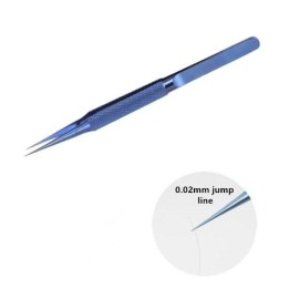 TESTA DRITTA BLU 0.15mm PINZETTE IN ACCIAIO INOX TITANIO IN ACCIAIO