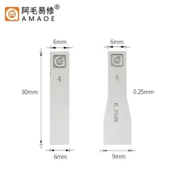 RASCHIETTO PER LATTA / BLADES 4 + 6 2PEZZI PER AMAOE COLTELLO MOBILE DA RIPARAZIONE