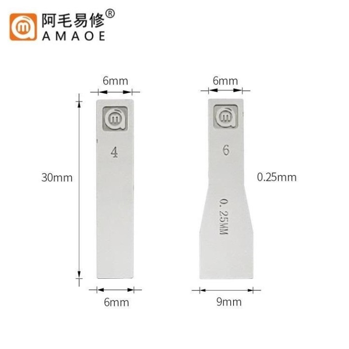 RASCHIETTO PER LATTA / BLADES 4 + 6 2PEZZI PER AMAOE COLTELLO MOBILE DA RIPARAZIONE