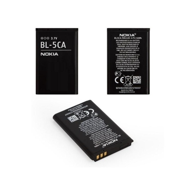 BATTERIA ORIGINALE BL-5C / BL-5CA / BL-5CB PER NOKIA 1110 1112 1200 1208 1209 5130 1680 N72 N70 5130 2610 7610 E50 3208C