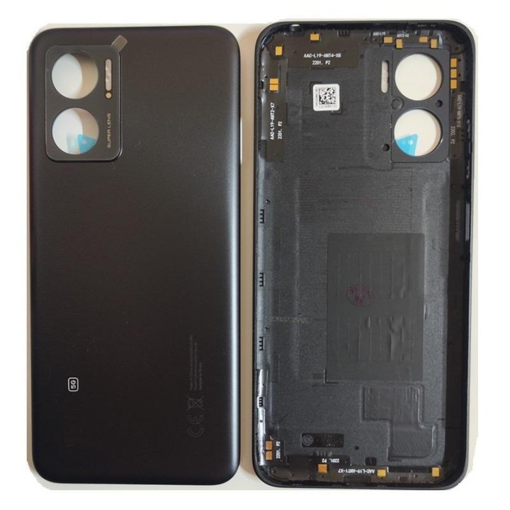 COVER POSTERIORE PER XIAOMI REDMI 10 5G (22041219G 22041219NY) NERO O.