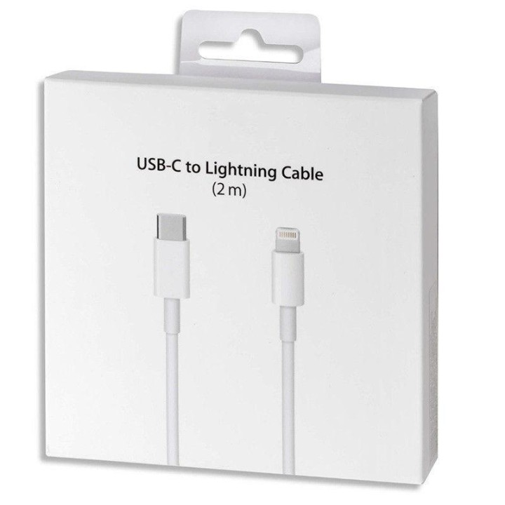 CAVO DI DATI USB-C A LIGHTNING CON CONFEZIONE 2M PER APPLE IPHONE 8G XR XS MAX IPAD 6 IPAD PRO ORIGINALE NEW