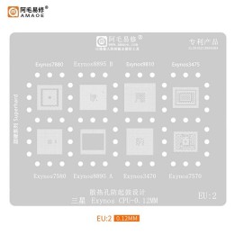 AMAOE EU-2 STAMPO METALLICO DEGLI IC PER SAMSUNG EXYNOS 7880 / 8895B / 9810 / 3475 / 7580 / 8895A / 3470 / 7570