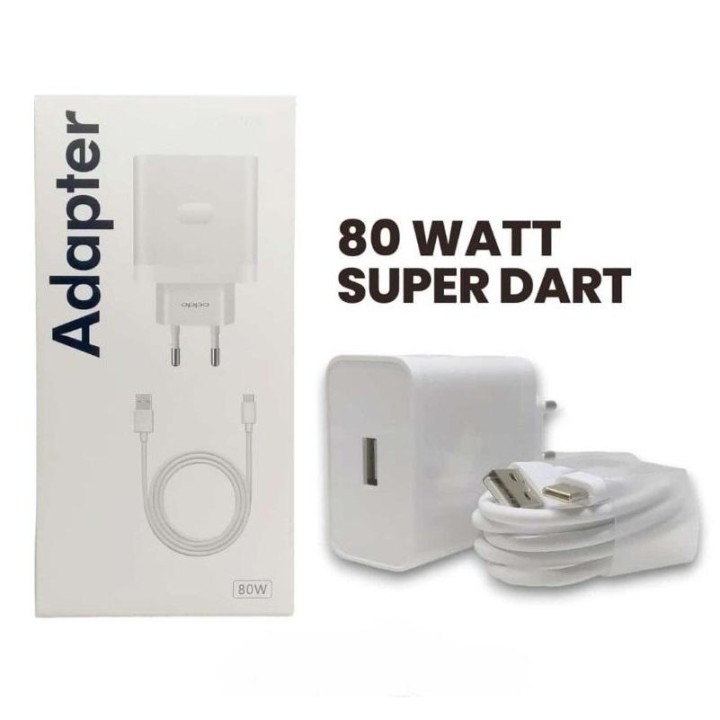 OPPO VCB8JAEH CARICATORE SUPERCHARGE 80W + CAVO DI DATI TYPE C CON CONFEZIONE MATERIALE ORIGINALE
