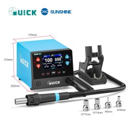 QUICK M7 1000W STAZIONE DISSALDANTE INTELLIGENTE AD ARIA CALDA 110V / 220V TEMPERATURA 50-500°C (VENTO DRITTO)