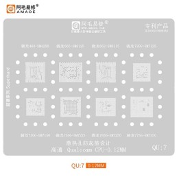 AMAOE STAMPO METALLICO DEGLI IC PER QU-7 QUALCOMM SNAPDRAGON 460-SM4250 / 665-SM6125 / 662-SM6115 / 720G-SM7125 / 730G-SM7150 /