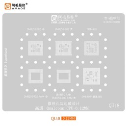 AMAOE STAMPO METALLICO DEGLI IC PER QU-8 QUALCOMM SM8250-102 / SM8250-002 / SDM439 / SM8250-102 RAM / SM8350 SAM / SM8250-002 RA
