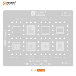 AMAOE EU-3 STAMPO METALLICO DEGLI IC PER SAMSUNG EXYNOS 7885 RAM / 9820 / 9610 RAM / 9611 RAM / 990 RAM / 7885 CPU / 880 / 980 /