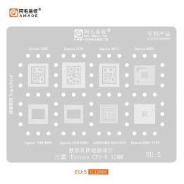 AMAOE EU-5 STAMPO METALLICO DEGLI IC PER SAMSUNG EXYNOS 1080 / 2100 / 9815 / 9609 / 1080 RAM / 2100 RAM / 3830 XGO / 8895-1703