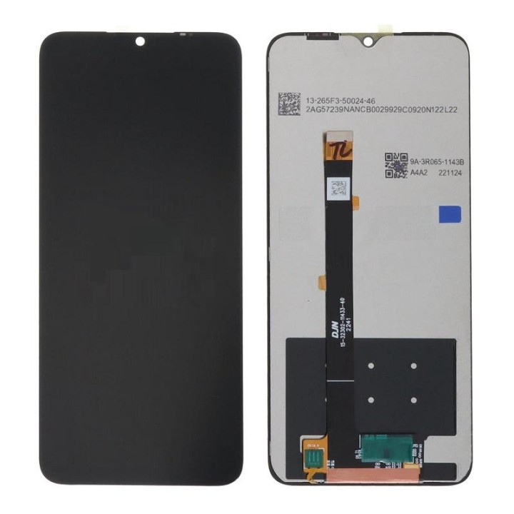 DISPLAY LCD + TOUCHSCREEN DISPLAY COMPLETO SENZA FRAME PER BLACKVIEW A55 / BLACKVIEW A55 PRO / OSCAL C60 NERO