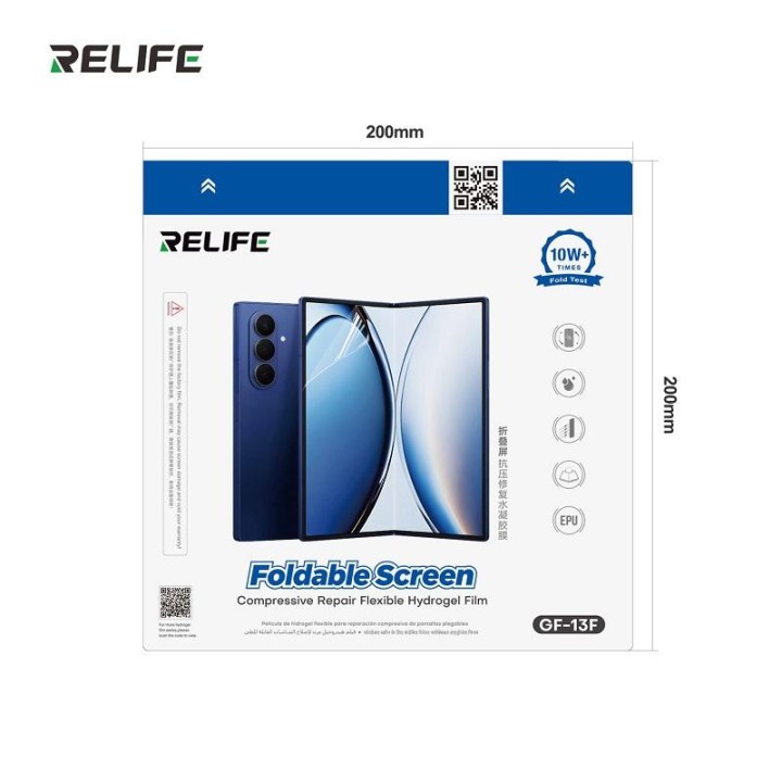 RELIFE GF-13F PELLICOLA IN IDROGEL RIPARATRICE E RESISTENTE ALLA PRESSIONE PER SCHERMI PIEGHEVOLI 25PCS 11.0 INCH UNIVERSALE PER