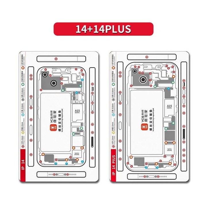 YCS TAMPONE MAGNETICO DI STOCCAGGIO DELLA VITE DI RIPARAZIONE PER APPLE IPHONE 14 6.1 / IPHONE 14 PLUS 6.7