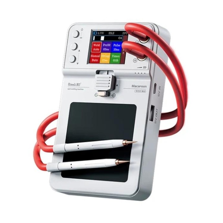 QIANLI MACARON MAX SALDATORE A PUNTI PORTATILE / DISPLAY LCD / REGOLAZIONE COMPLETA DEI PARAMETRI / SALDATURA PIÙ PRECISA / PROT