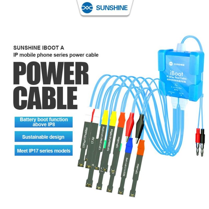 SUNSHINE iBOOT A V11.0 CAVO PER ATTIVAZIONE BATTERIA IPHONE 8G - 13 SERIES / 14 / 14 PLUS / 14 PRO / 14 PRO MAX / 15 / 15 PLUS /