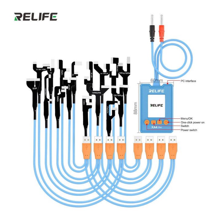 RELIFE XA4 PRO CAVO DI ALIMENTAZIONE CON UN SOLO PULSANTE PER APPLE IPHONE 8G - 16PM (X SERIES / 11 / 12 / 13 / 14 / 15 / 16 SER