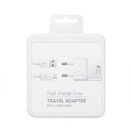 CAVO DATI SUPERCHARGE MICRO-USB EP-TA20EWE ORIGINALE PER SAMSUNG GALAXY S7 EDGE G935F BIANCO