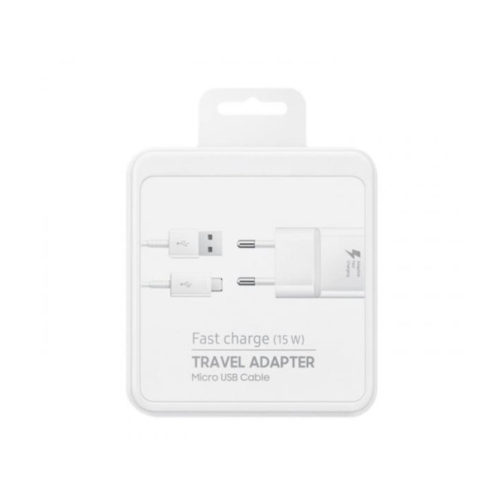CAVO DATI SUPERCHARGE MICRO-USB EP-TA20EWE ORIGINALE PER SAMSUNG GALAXY S7 EDGE G935F BIANCO