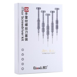 QIANLI 3D ITHOR SCREWDRIVER KIT A PHILLIPS CACCIAVITE / B TRI-POINT Y 0.7 CACCIAVITE / C PENTALOBE 0.8 CACCIAVITE / D PINHEAD PH