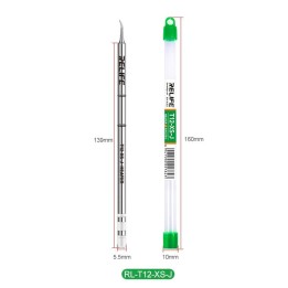 RELIFE T12-XS-J PUNTA PER SALDATURA CON ELEMENTO RISCALDANTE CONDUZIONE RAPIDA DEL CALORE COMPATIBILE CON IL 95% DELLE MANIGLIE
