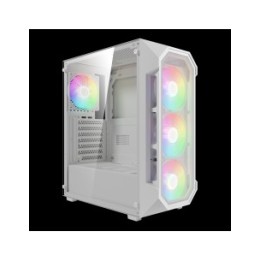 GAMDIAS CASE MID TOWER AURA GC1 ELITE WHITE 4120mm ARGB FAN TG MESH