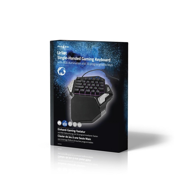 Nedis Single-Handed keyboard USB English Black