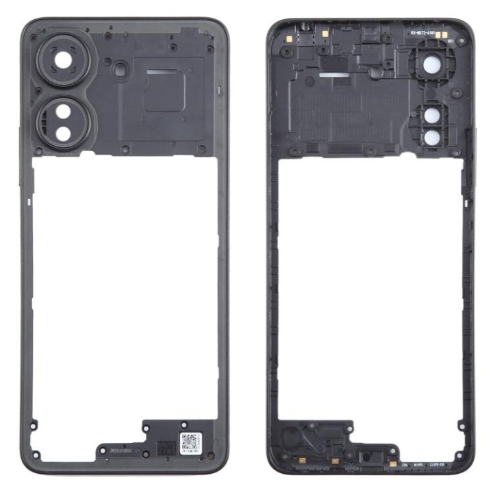 COVER CENTRALE B PER XIAOMI REDMI 13C (23100RN82L 23106RN0DA) NERO OR.