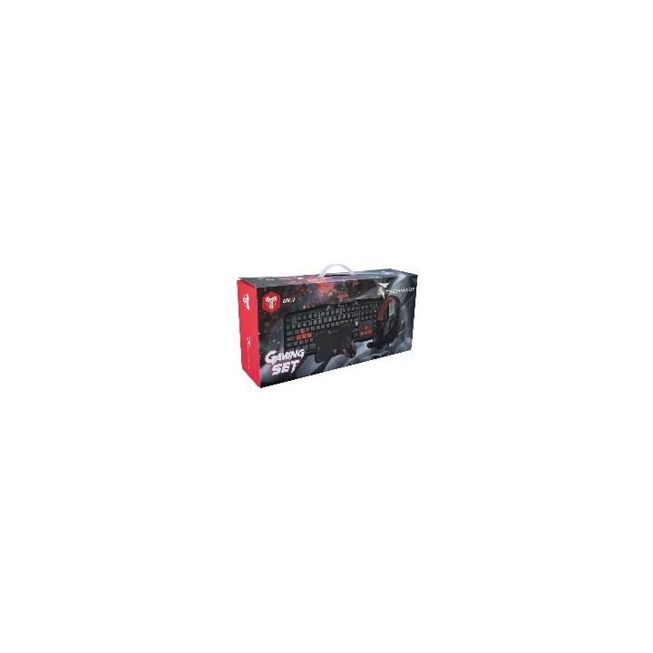 Techmade Kit Gaming 2 Tastiera-Mouse-Cuffie-Pad