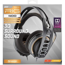 POLY RIG 400 Headset Wired Head-band Gaming Black, Orange