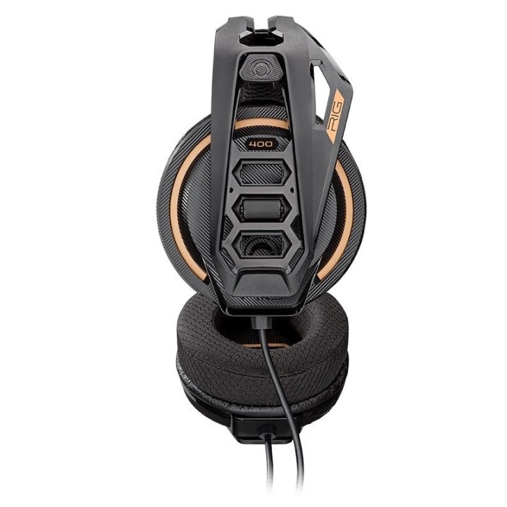 POLY RIG 400 Headset Wired Head-band Gaming Black, Orange