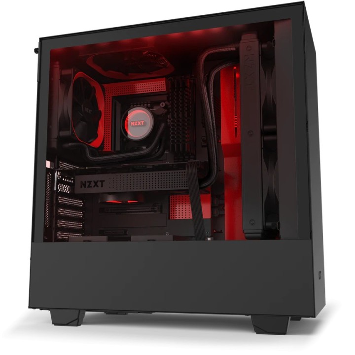 NZXT H510i Midi Tower Black, Red