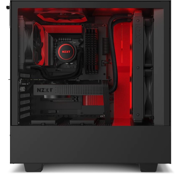 NZXT H510i Midi Tower Black, Red