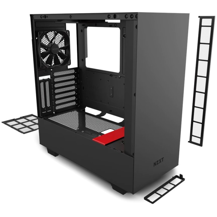 NZXT H510i Midi Tower Black, Red