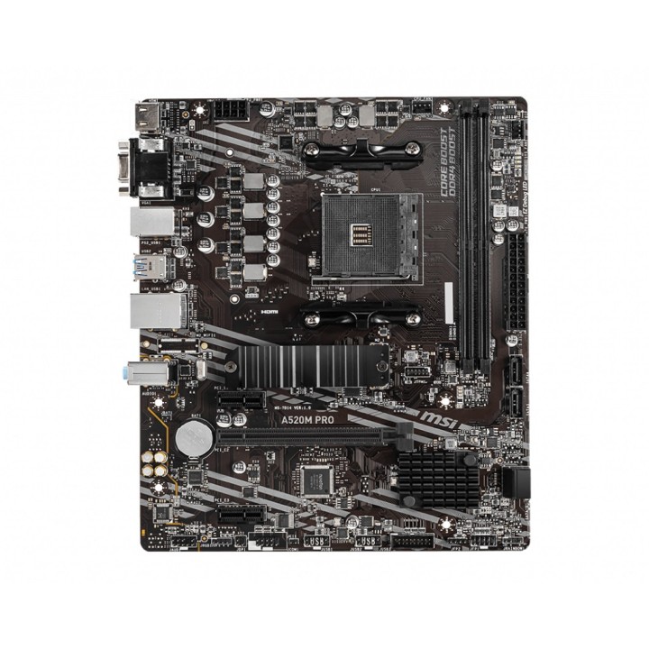 MSI A520M PRO scheda madre AMD A520 Presa AM4 micro ATX