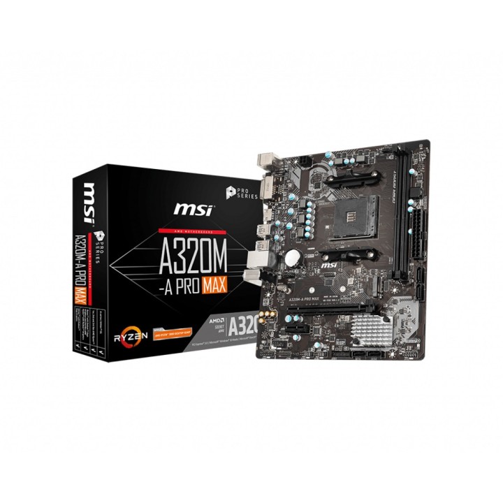 MSI A320M-A PRO MAX scheda madre AMD A320 Presa AM4 micro ATX