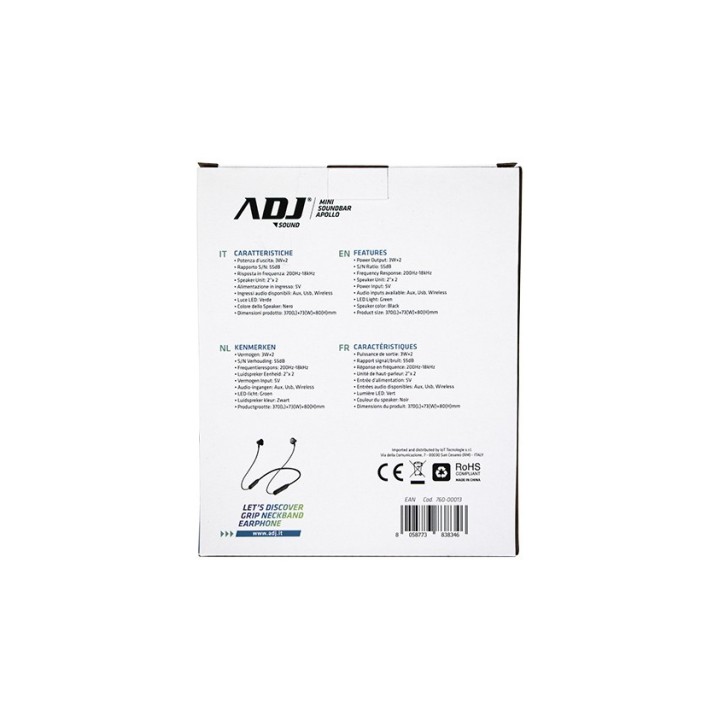 Adj Apollo Mini Black 2.0 channels 6 W