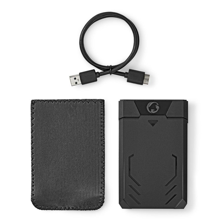 Nedis GHDDE25300BK storage drive enclosure HDD/SSD enclosure Black 2.5"