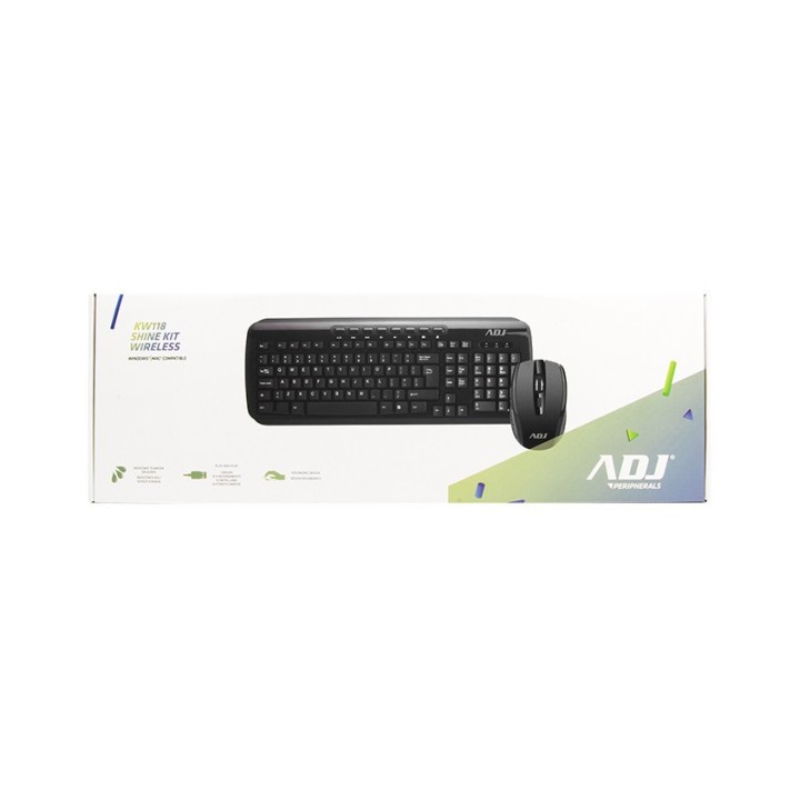 Adj KW118 keyboard RF Wireless QWERTY Italian Black