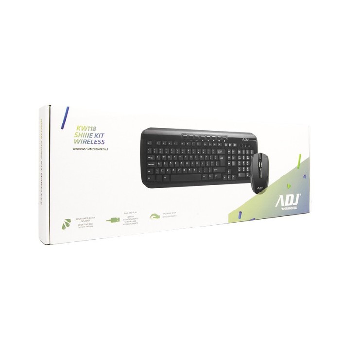 Adj KW118 keyboard RF Wireless QWERTY Italian Black