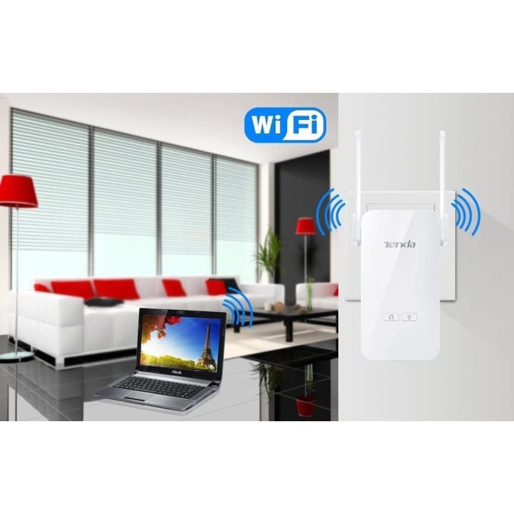 Tenda PA6 PowerLine network adapter 1000 Mbit/s Ethernet LAN Wi-Fi White 1 pc(s)