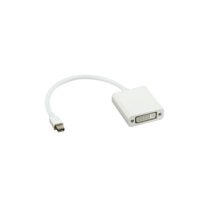 Lindy Mini DisplayPort - DVI-D, M-F 0,2 m Bianco