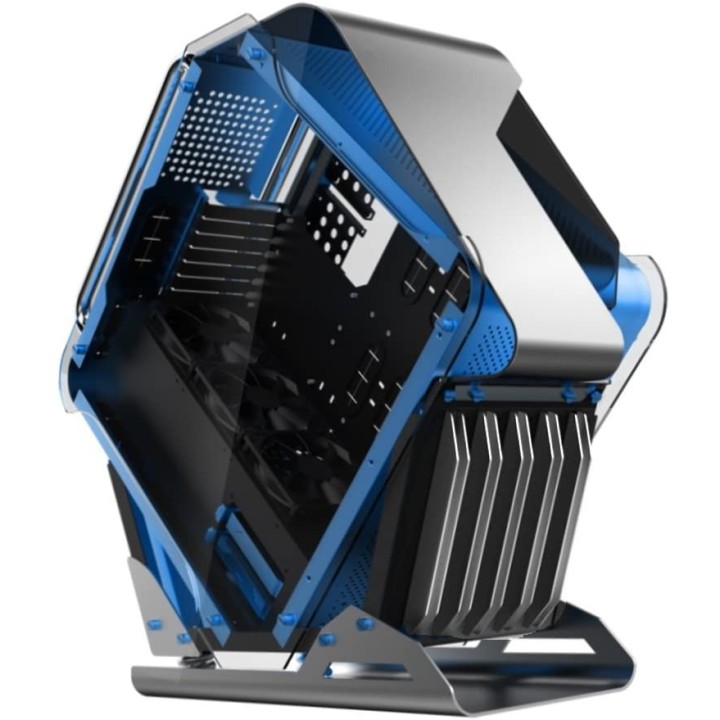 Cortek Galaxy E-ATX 2.0 Black, Blue, Stainless steel