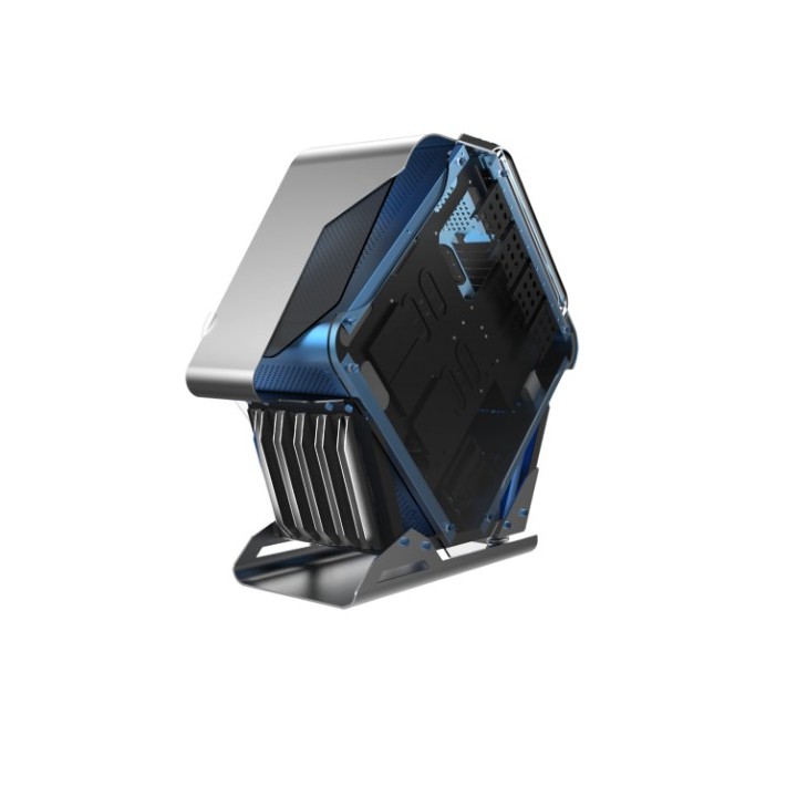 Cortek Galaxy E-ATX 2.0 Black, Blue, Stainless steel