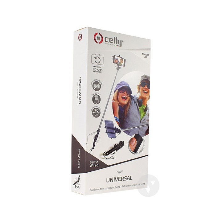 Celly SELFIEWIRED selfie stick Smartphone Black