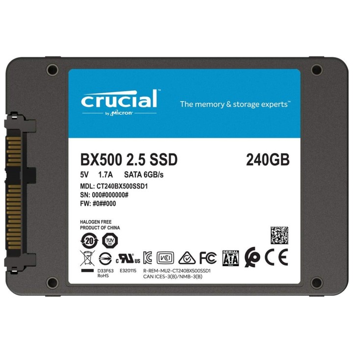 Crucial BX500 2.5" 240 GB Serial ATA III