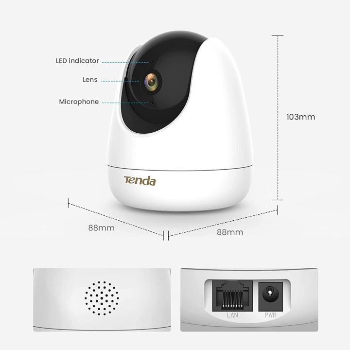 Tenda CP7 security camera Dome IP security camera Indoor 2560 x 1440 pixels Ceiling/Wall/Desk