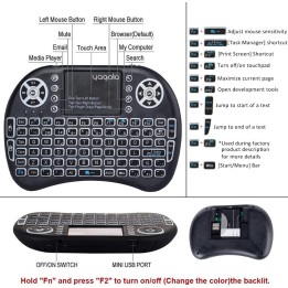 2.4GHz Backlit Mini Keyboard Touchpad Mouse