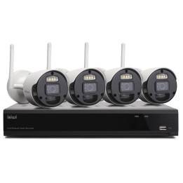 Isiwi Kit Wireless Connect4 Isw-K1N8Bf2Mp-4 Nvr 8 Canali + 4 Telecamere Ip 1080P Wireless Con Funzione Pir