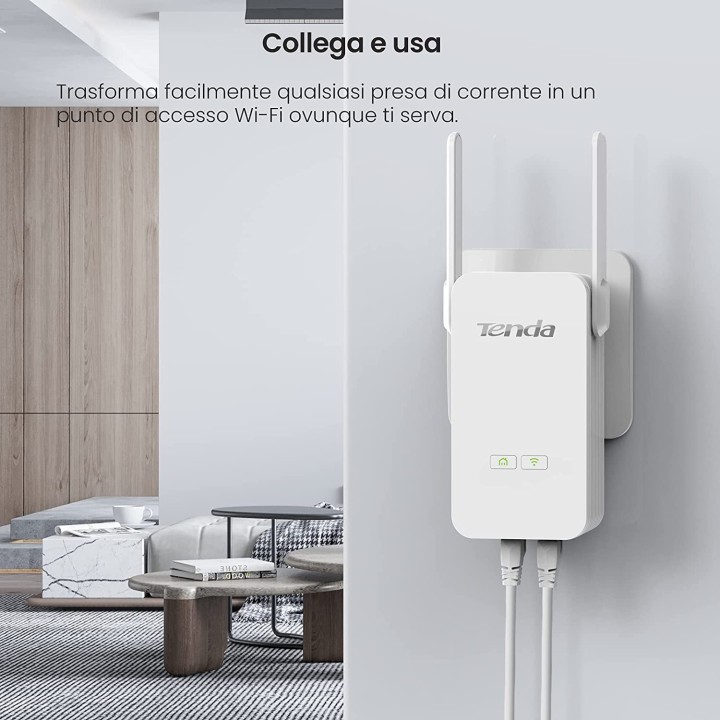 Tenda PH5 moltiplicatore di rete Trasmettitore di rete Bianco 10, 100, 1000 Mbit/s