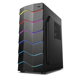 MACH POWER CASE GAMING 1 LED RGB, 1 FAN RGB, 3 USB, ACRYL. PANEL