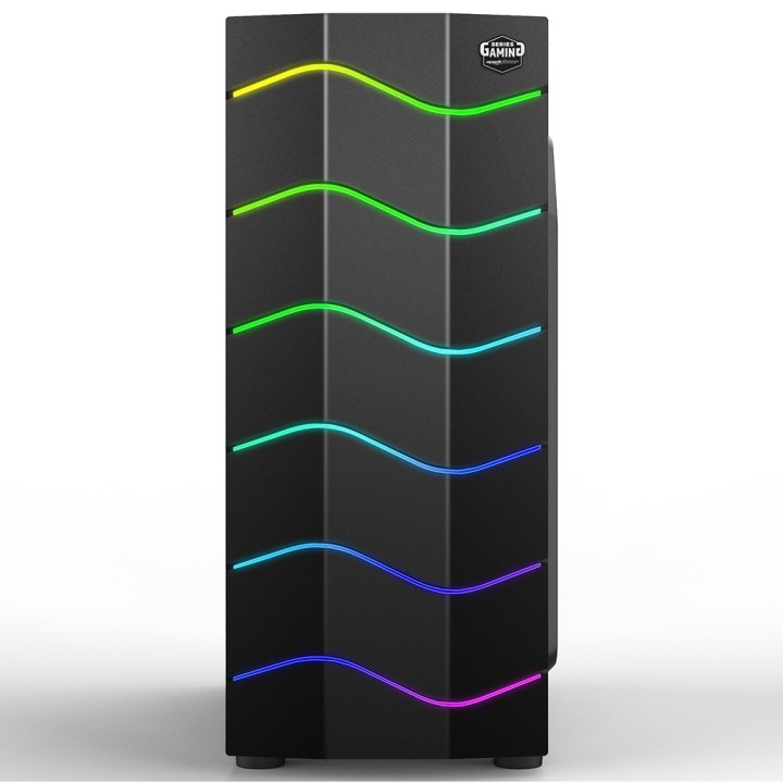 MACH POWER CASE GAMING 1 LED RGB, 1 FAN RGB, 3 USB, ACRYL. PANEL